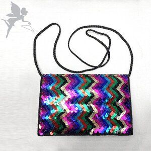 NEW Rainbow zigzag purse